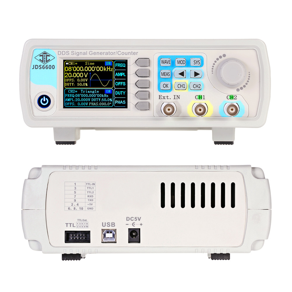 YAO JDS6600 15/30/40/50/60MHz  - Dual Channel Arbitrary Waveform Function Generator 60Mhz ulasan dan harga